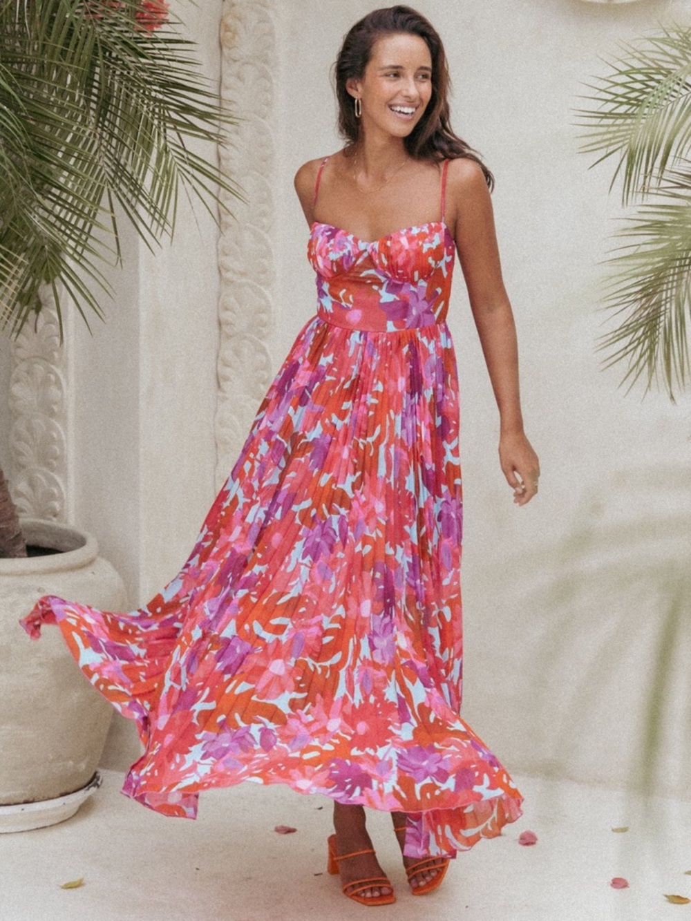Petal and Pup Achanti Pleated Maxi Dress
